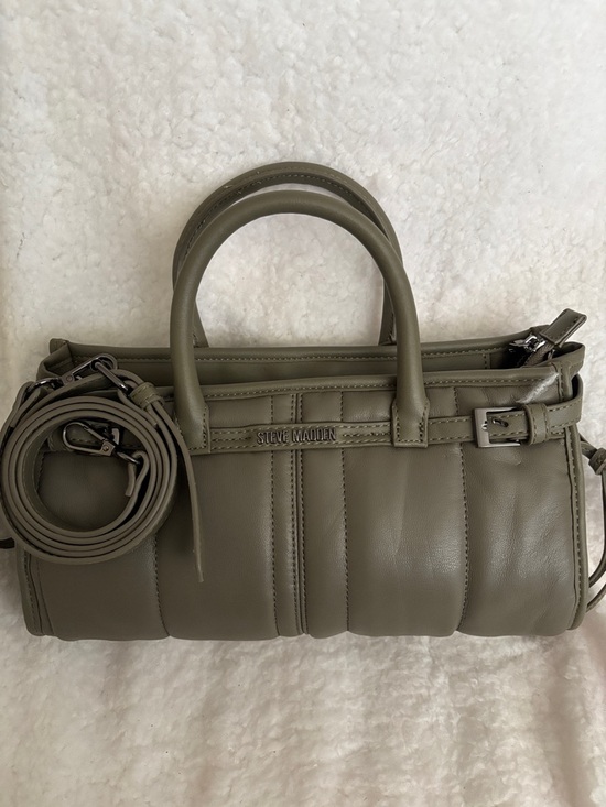 Steve Madden Handbags - Steve Madden Olive Quilted Mini Satchel Crossbody